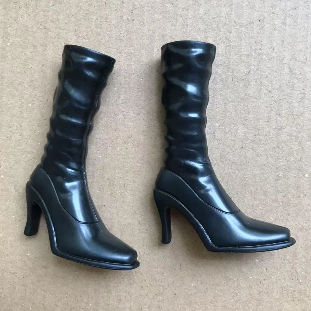 Classic Dancing Doll Shoes 2001 Big Thick Heels Doll Boots Shoes Sandals Brown Black Red Silver Beige Doll Decors