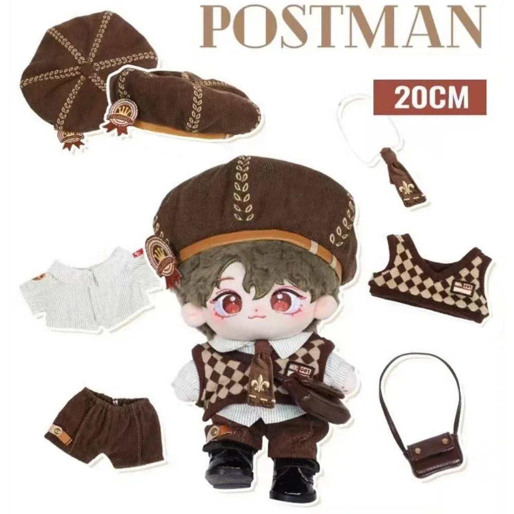 Postman Cotton Doll Clothes Uniform Jacket Plush Doll Clothes Sweater Cool No Attribute Doll Clothes Children's Gift