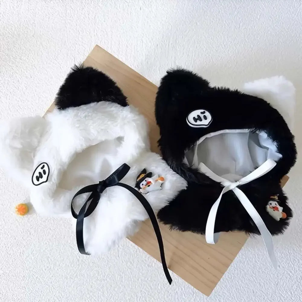 Black White 10cm Doll Clothes Clothes Outfit Hallowmas Theme Cotton Doll Clothes Kawaii Dress Up Doll Cloak Birthday Gift
