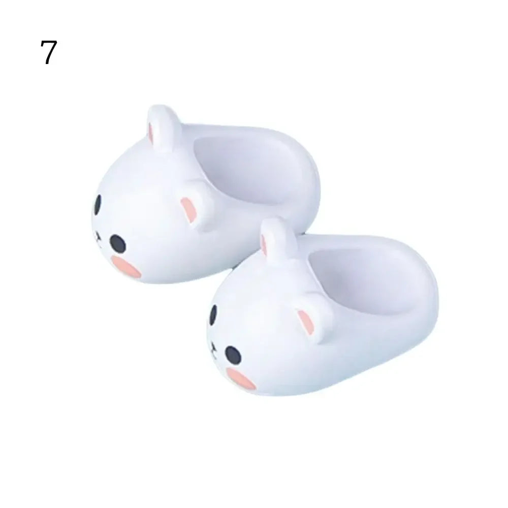 1 Pair 10 Styles Fashion Doll Shoes for 1/12 BJD Dolls Slippers Doll PVC High Heels Shoes Doll Boots for ob11 Doll Accessories