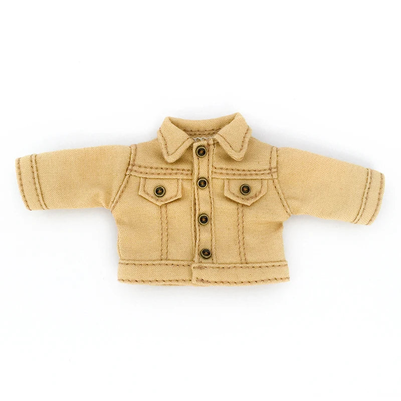 Ob11 Doll Baby Clothes Jacket Fashion Doll Denim Clothes For Pd9 Molly Ymy Body Doll Clothes Gsc Clay Doll Body