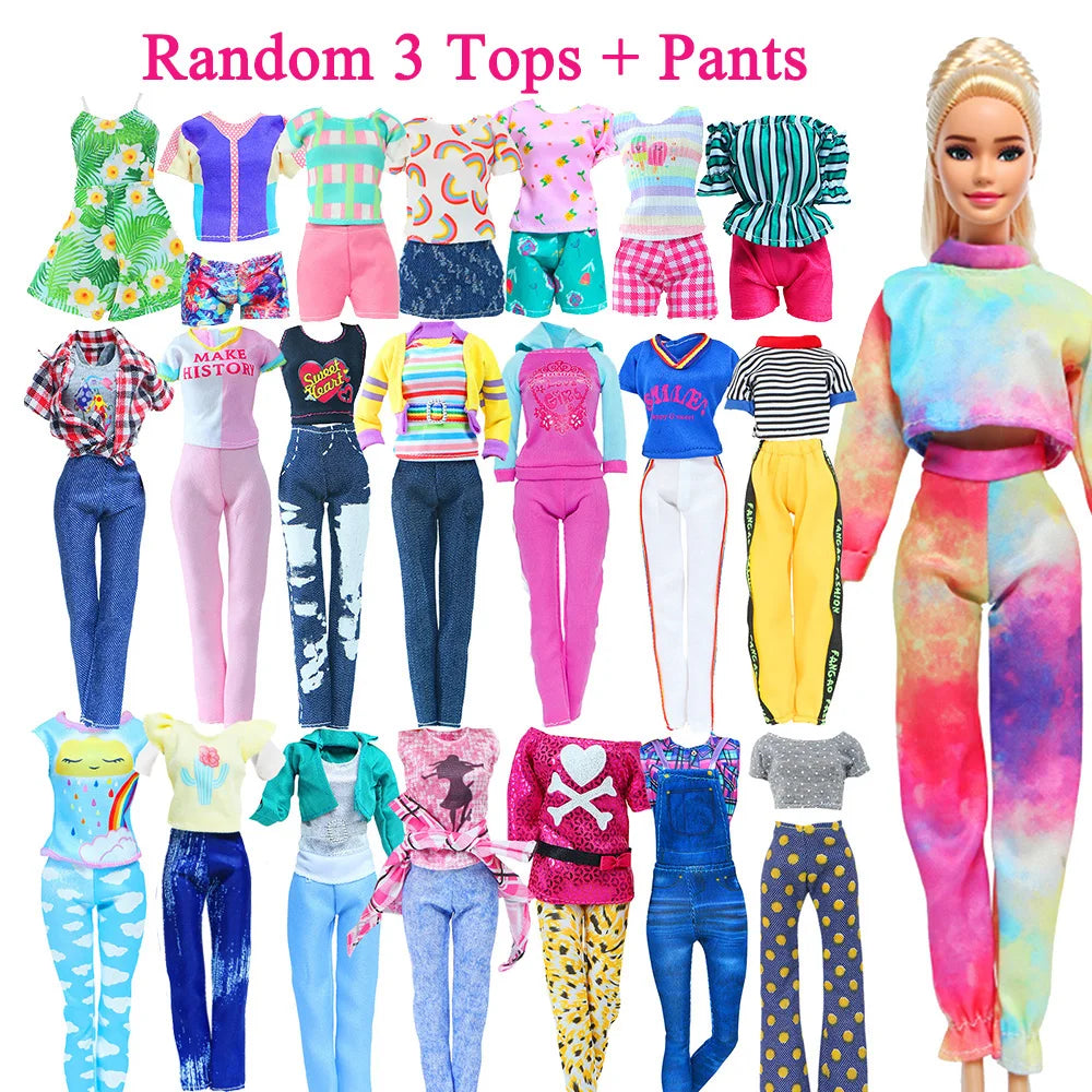 50 Pcs/Set Handmade Doll Clothes for 11.5'' Doll 2 Evening Gown Bikinis 3 Outfit 2 Mini Dress 10 Hangers 31 Accessories Kids Toy