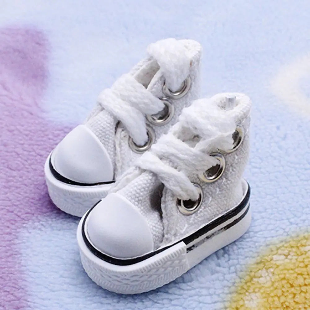 Doll Shoes 3.5CM  Cute Mini Doll Shoes Denim Canvas Shoes For Doll For Toy For Doll Boots Dolls Sneakers Accessories