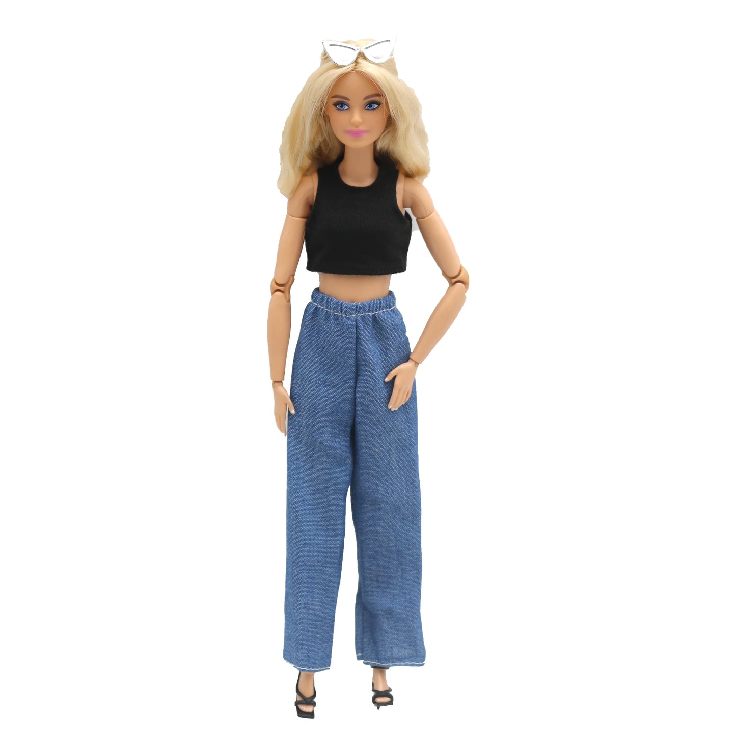 doll clothes 30 cm  Top T-shirt Elastic pants Daily Wear Accessories Clothes for Curvy Barbies doll