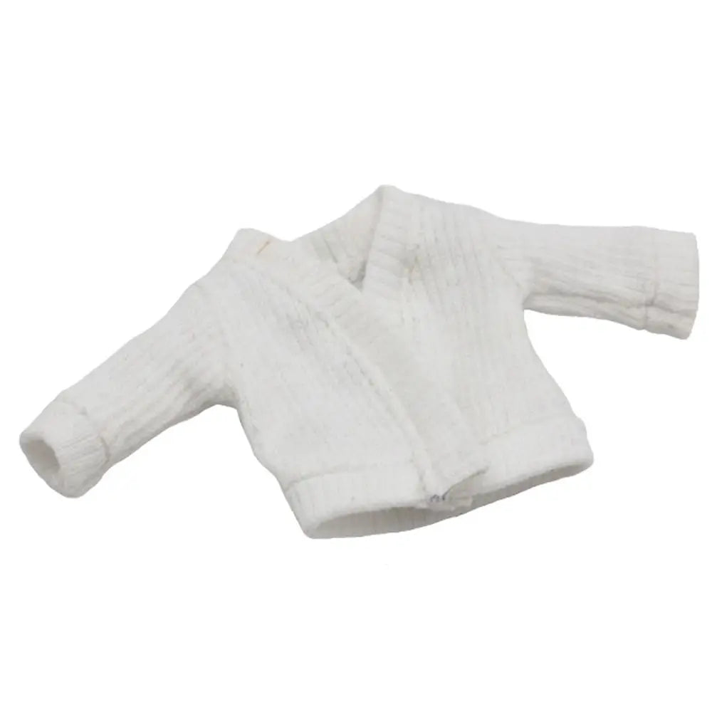 1/12 Doll Clothes Knitted Sweater Fashion Tops Candy Color Coat OB11 Clothes Handmade Casual Wear Dolls Accessories Kids Toys