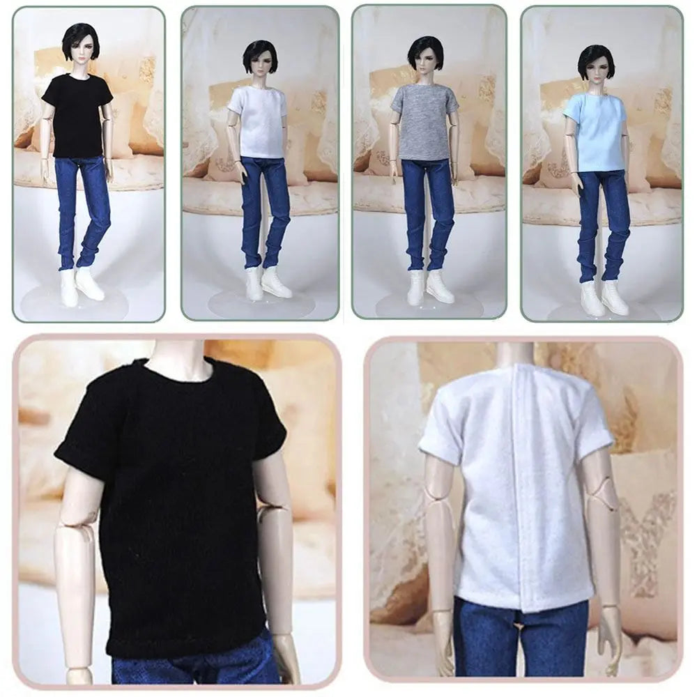 Doll Clothes for 30cm 1/6 BJD DD SD10 Doll Fashion Men T-Shirt Male Clothes Kids DIY Doll Toys Accessories