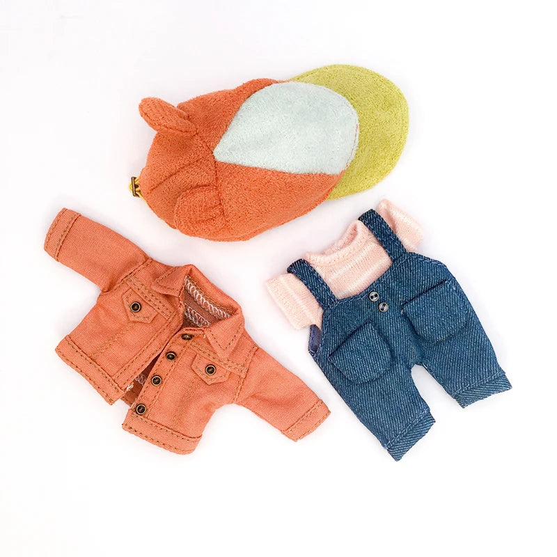 Ob11 Doll Baby Clothes Jacket Fashion Doll Denim Clothes For Pd9 Molly Ymy Body Doll Clothes Gsc Clay Doll Body