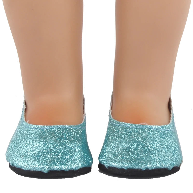 Doll Shoes 7CM PU Boots Handmade Shoes For 18 Inches American&&43Cm Baby New Born Doll Accessories For OG Girl`s DIY Toy Gift