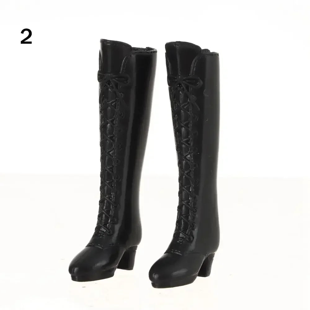Doll Shoes Fashion Female Doll Boots Fit Foot Length 2cm Dolls Accessories Plastic Doll Multistyles Long Knees Boots