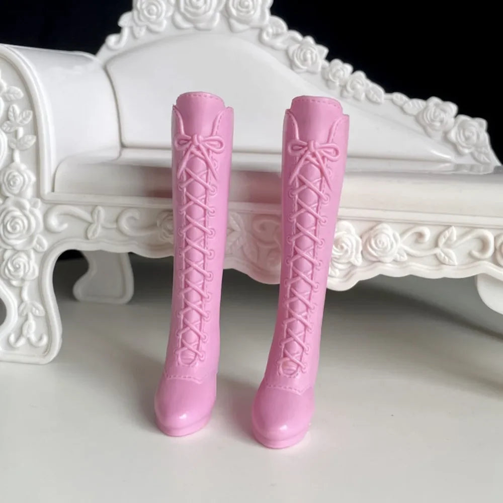 Fashion Doll Shoes Plastic DIY Accessories High Heels Shoes Multistyles for 1/6 BJD 30cm Dolls Fit Foot Length 2cm Dolls