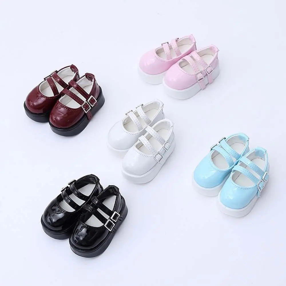 Dress Up 1/4 Dolls Shoes Heightened Thick Sole Handmade Bjd Leather Shoes Casual Wear Multiple Colour 45CM Doll Shoes Diy Toys