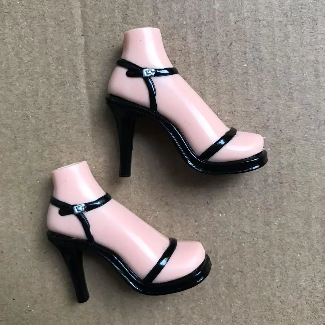 Classic Dancing Doll Shoes 2001 Big Thick Heels Doll Boots Shoes Sandals Brown Black Red Silver Beige Doll Decors