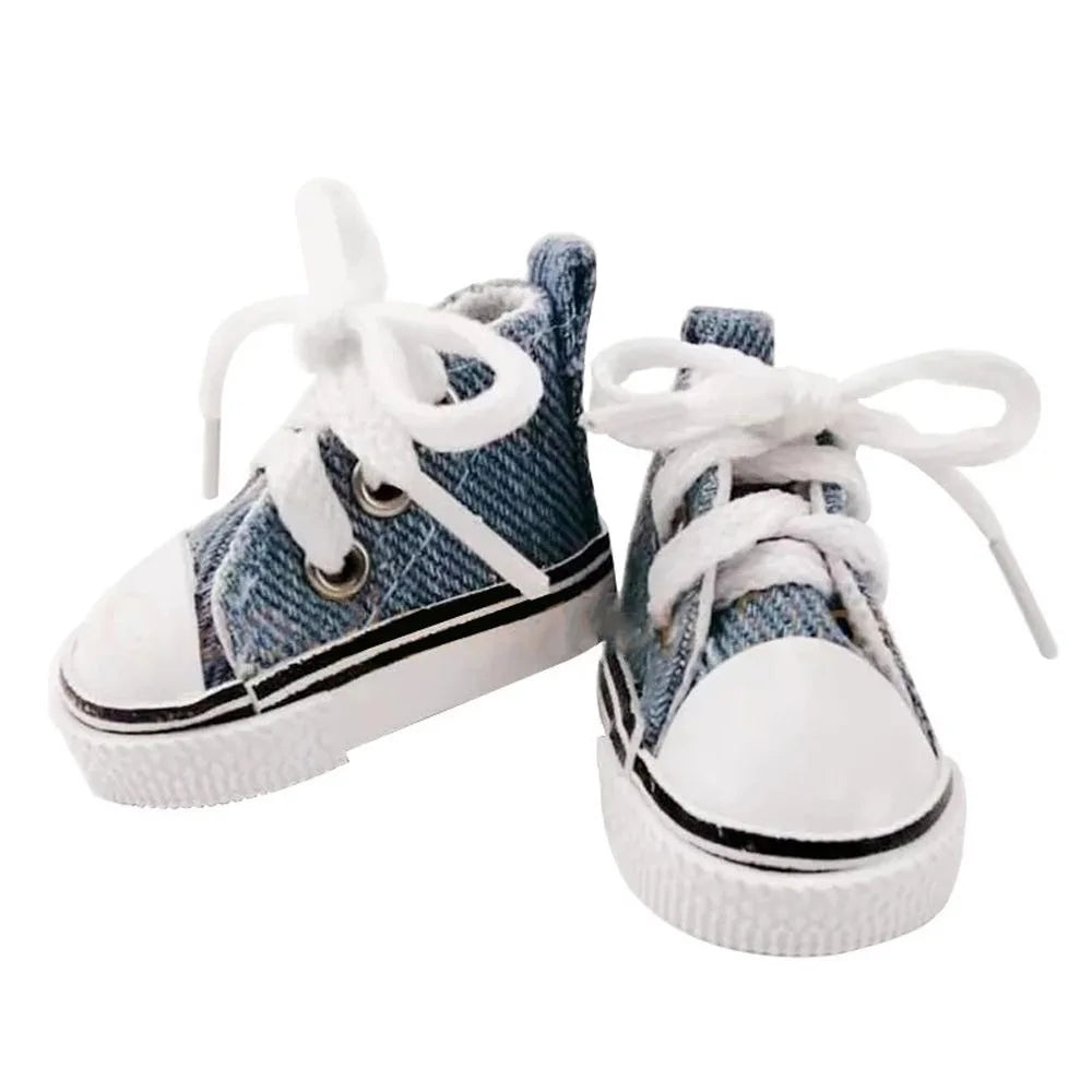 Dolls Accessories Girl Toy 1/6 Dolls Mini Shoes For Children 5cm Doll Sneakers Doll Shoes Doll Canvas Shoes BJD Doll Shoes