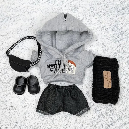 [No Doll] Doll Clothes Fashion Hoodie Pants Set for Labubu Idol Dolls Trendy DIY Doll Clothing Accessories Gift