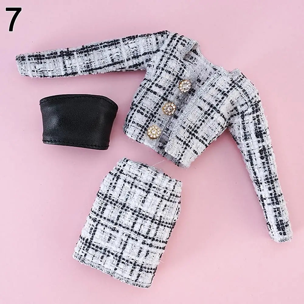 1/6 Doll Fashion Casual Clothes Winter Wear Elegant Coat Skirt Handmade Girl Doll Wearing For 29~32 cm Doll Clothes Accessories