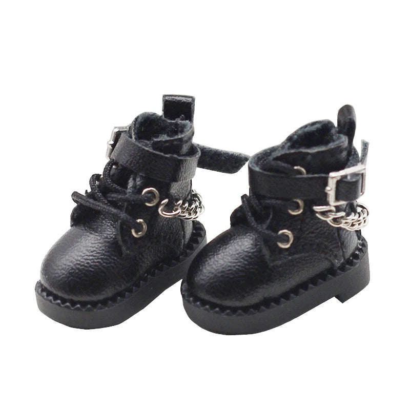 1 Pair Doll Shoes Lovely Chain Boots New Casual Hand-made Ob11 DOD 1/12 Bjd Doll Shoes Doll Accessories
