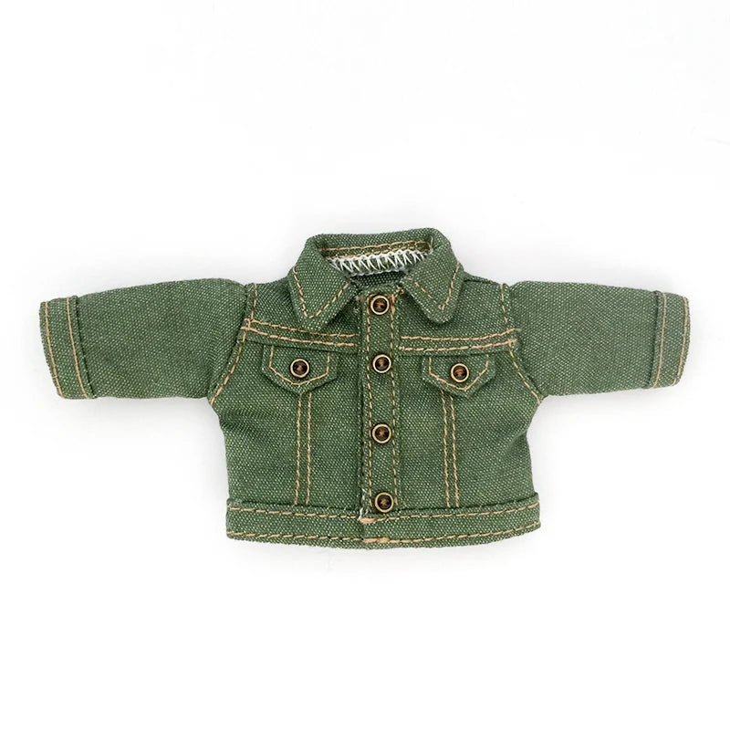 Ob11 Doll Baby Clothes Jacket Fashion Doll Denim Clothes For Pd9 Molly Ymy Body Doll Clothes Gsc Clay Doll Body