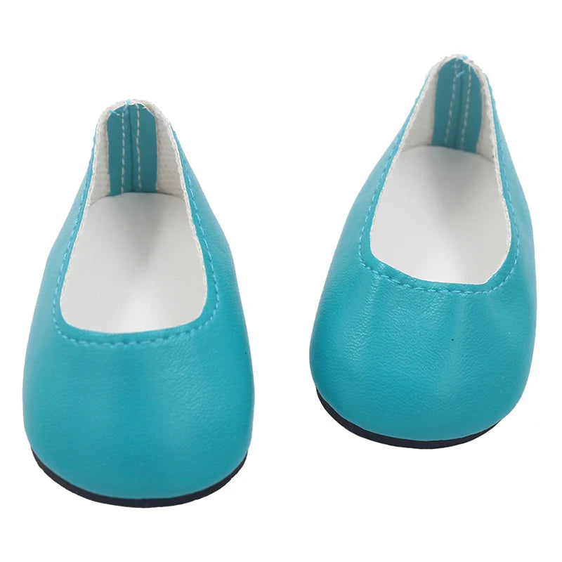 Doll Shoes 7CM PU Boots Handmade Shoes For 18 Inches American&&43Cm Baby New Born Doll Accessories For OG Girl`s DIY Toy Gift
