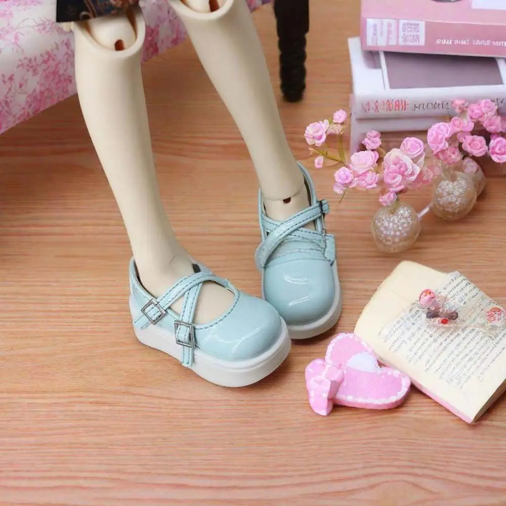 1/4 1/6 Dolls Shoes Heightened Thick Sole Small Bjd Leather Shoes Diy Girl Toys Dress Up Doll Accessories Mini Shoes
