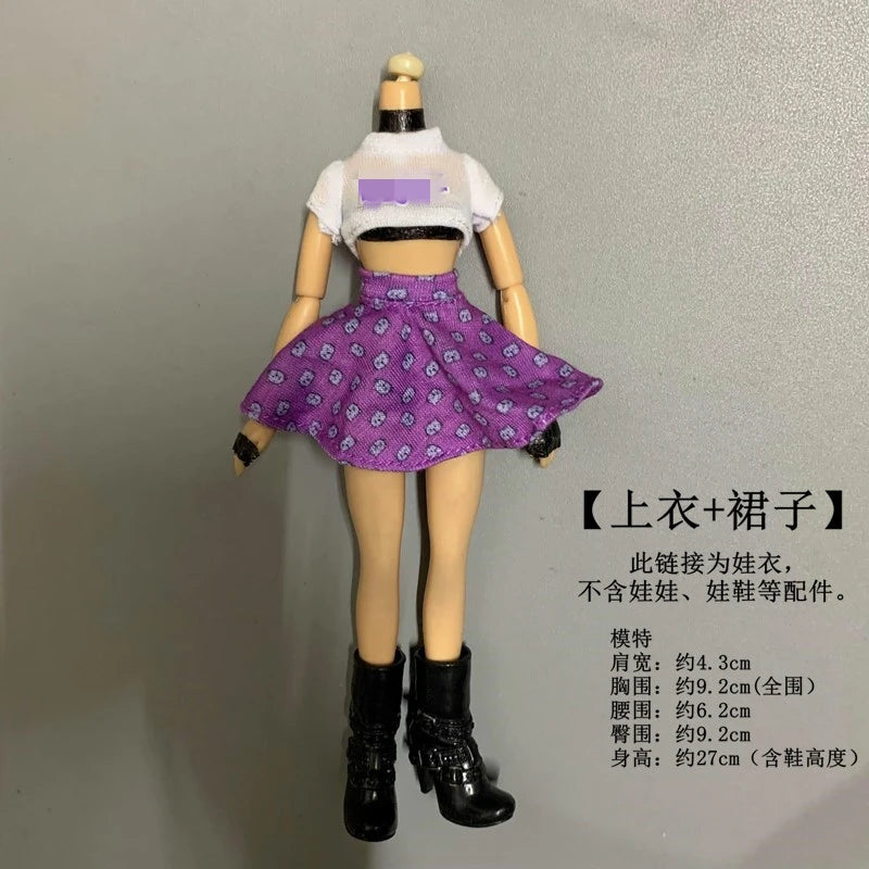 matched suit clothes for 30cm doll clothes fashion cool doll clothes