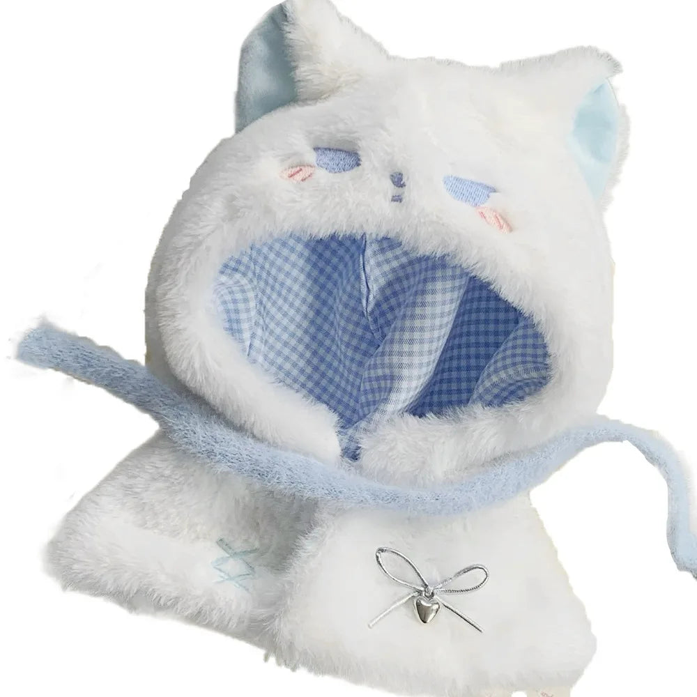 Plush Cloak 10cm Cotton Doll Clothes Suit Dress Up 20cm Doll Clothes Outfit Blue Cute Doll Clothes Set Children's Gift