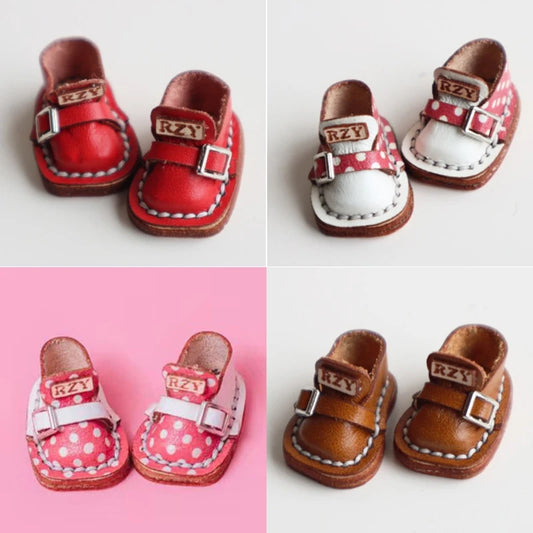 Ob11 Dolls Shoes Cute Leather Shoes Spotted Shoes for Body9, YMY Body, UFDOLL, GSC, Obitsu11, 1/12bjd Doll Accessories Toys