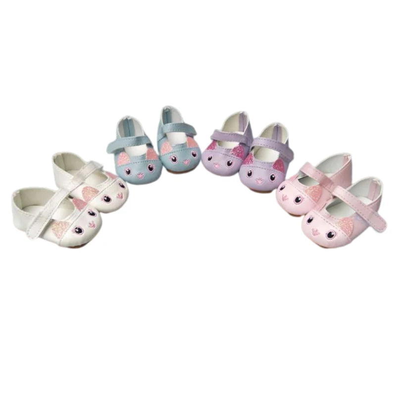 doll shoes for 43cm baby new born Dolls Reborn Baby Doll shoes for 18" girls doll cute animal princess shoes