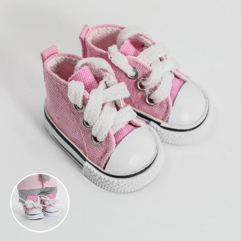 20cm Cotton Doll Shoes Simple Sports Canvas Shoes Doll Shoes Doll Accessories
