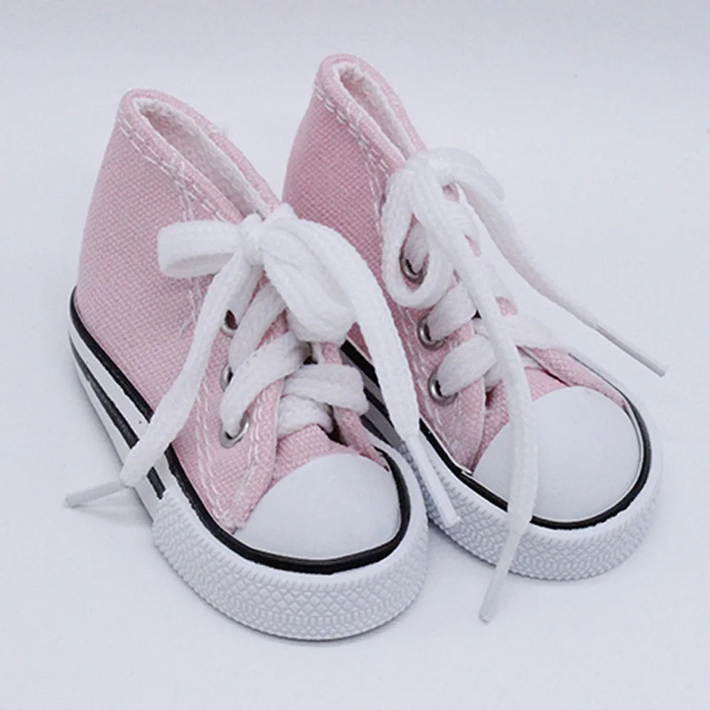 7.5CM Doll Sneakers Assorted Colors Doll Fashion Canvas Shoes for 1/3 1/4 BJD Dolls Toy Hand Made Shoes Accessories Toys Gift