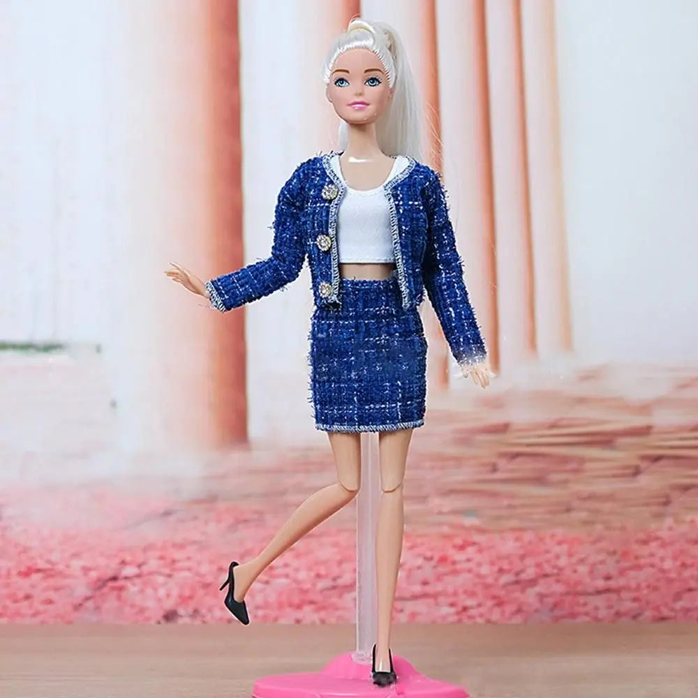 1/6 Doll Fashion Casual Clothes Winter Wear Elegant Coat Skirt Handmade Girl Doll Wearing For 29~32 cm Doll Clothes Accessories
