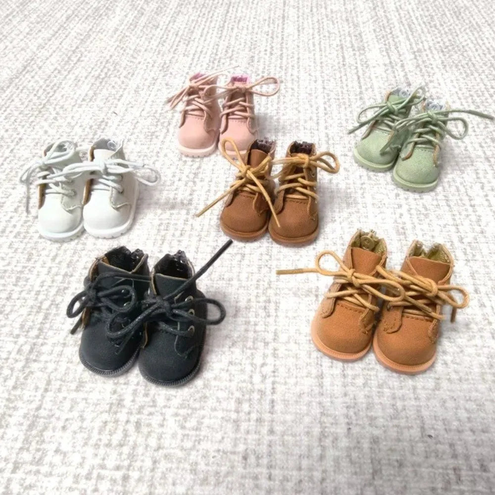 5*2.9*3.8cm Doll Shoes Baby Shoes Style Leather Material Zsiga Doll Boots Doll Accessories Changeable Design Leather Boots