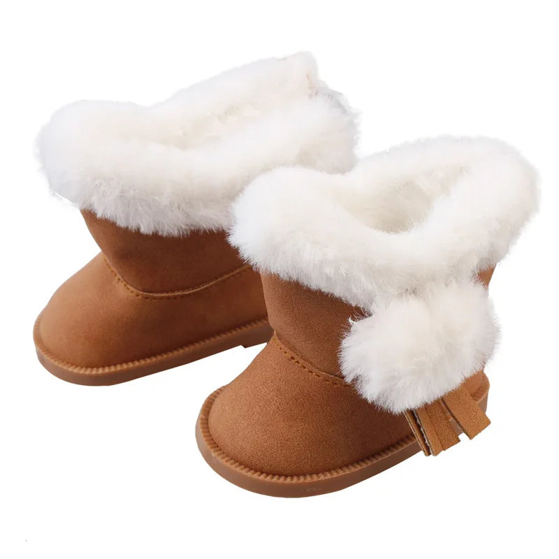 18-inch Doll Snow Boots-American Girls and Rebirth Doll Shoes Our Generation of Doll Accessories Hot-selling Decoration Shoes