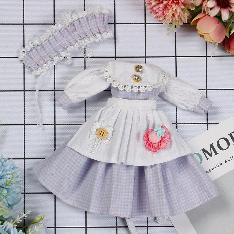 30CM BJD Doll Clothes Girl Dress Up Makeup DIY Toys  Accessories Dress Princess Doll House Set Children Humanoid Doll Girl Gifts