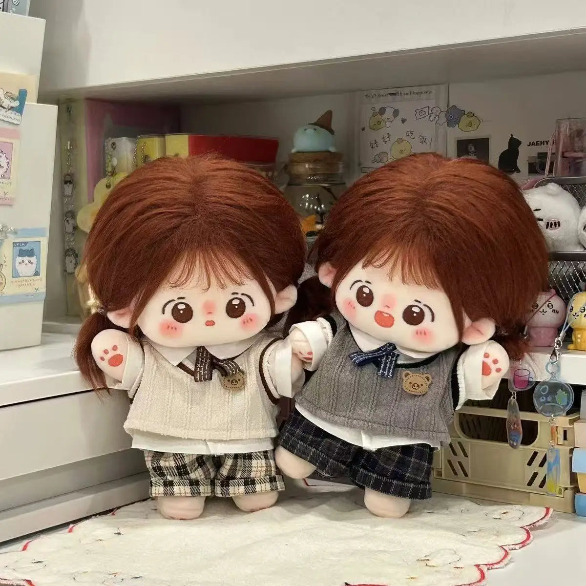 Adorable Doll Clothes for 20cm Cotton Dolls Bodysuit Jumpsuits for Cotton Dolls Replacement Clothes Outfit Doll Accessories