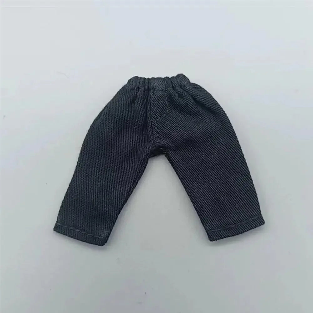 Fashion Doll Clothes For 1/11 OB11 Dolls Denim Trousers For 1/12 Bjd/GSC Doll T-shirt Mini Cute Doll Pants DIY Doll Accessories